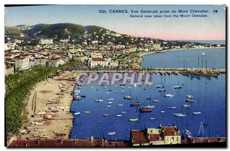 CPA Cannes Vue Generale Prise du Mont Chevalier
