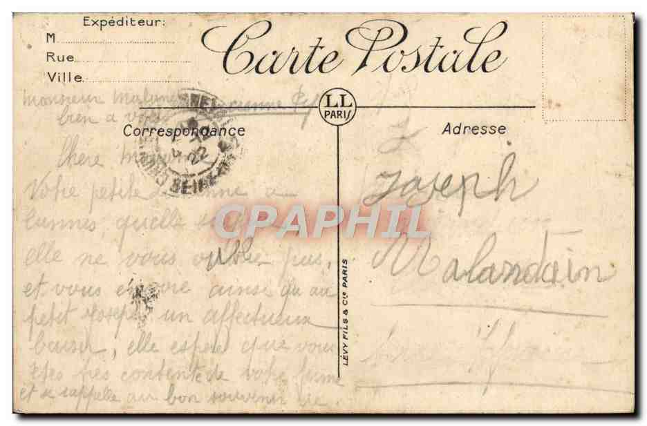 CPA Cannes Un Coup De Mer Phare — Verso