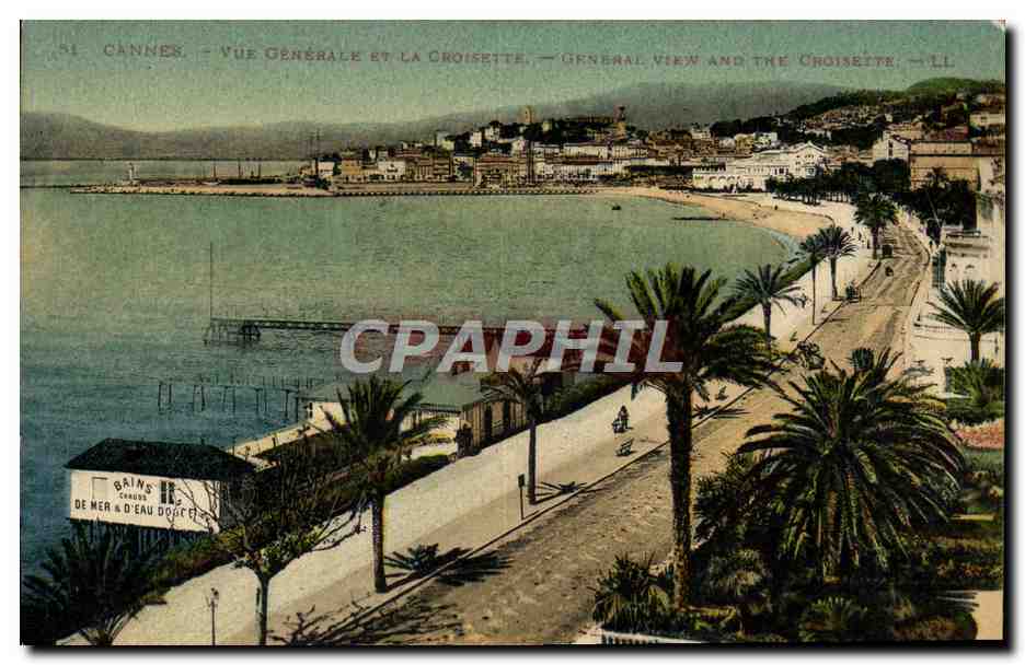 CPA Cannes Vue Generale Et La Croisette