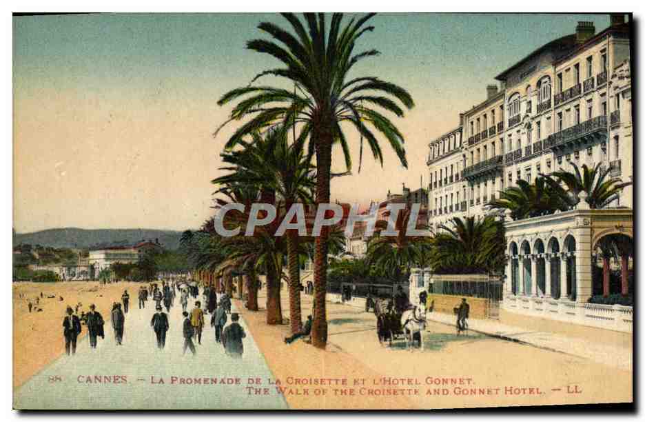 CPA Cannes Promenade De La Croisette L'hotel Gonnet 