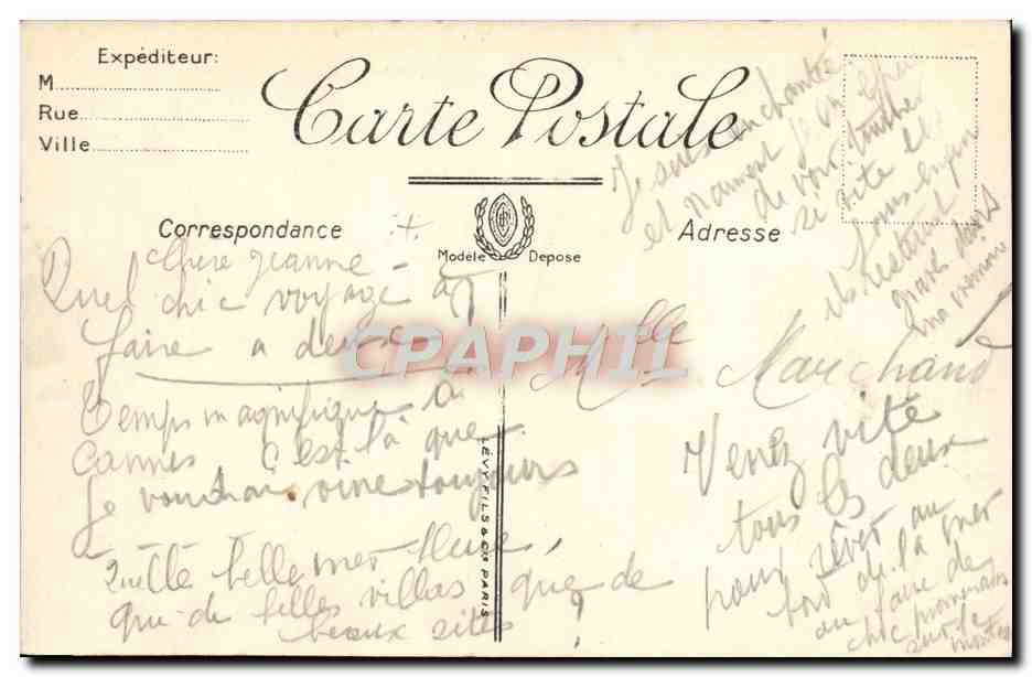 CPA Cannes Le Square Brougham — Verso