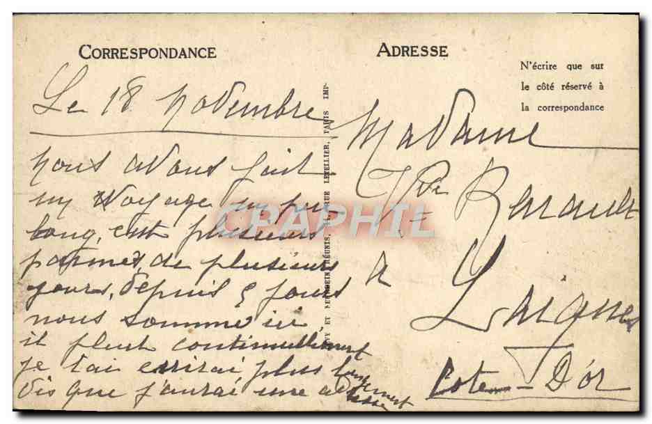 CPA Cannes La Croisette Et Le Mont Chevalier — Verso