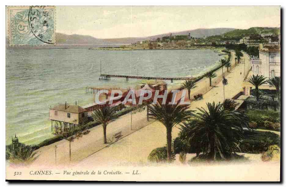 CPA Cannes Vue Generale de la Croisette