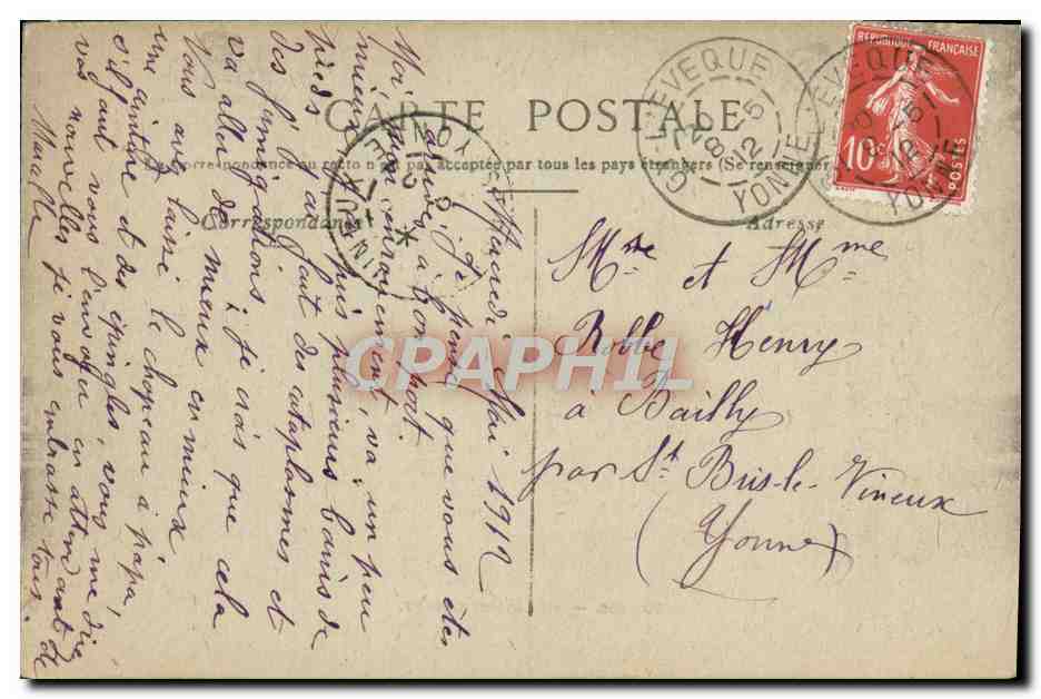 CPA Cannes Boulevard Carnot — Verso