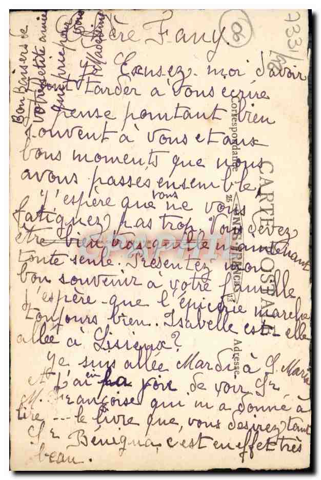 CPA Cannes Vue Generale  — Verso