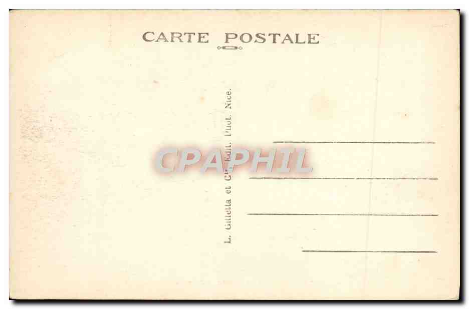 CPA Cannes Les nouveaux Jardins Le Suquet  — Verso