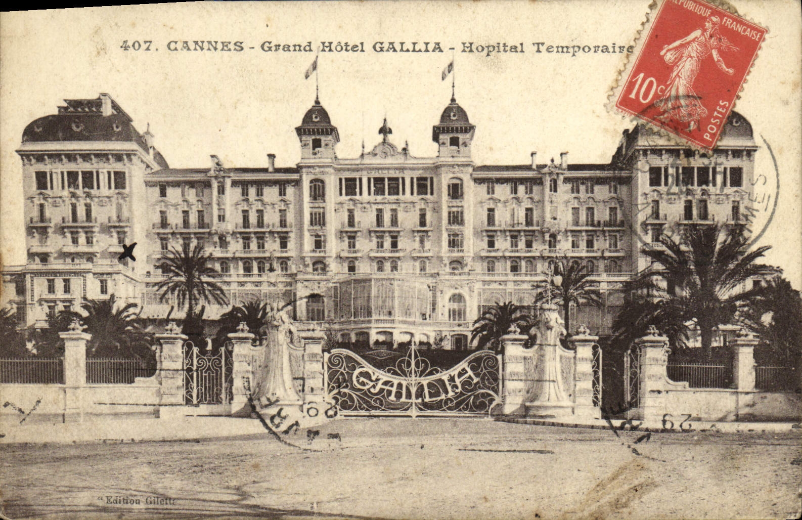 CPA Cannes Grand Hotel Gallia Hopital Temporaire 