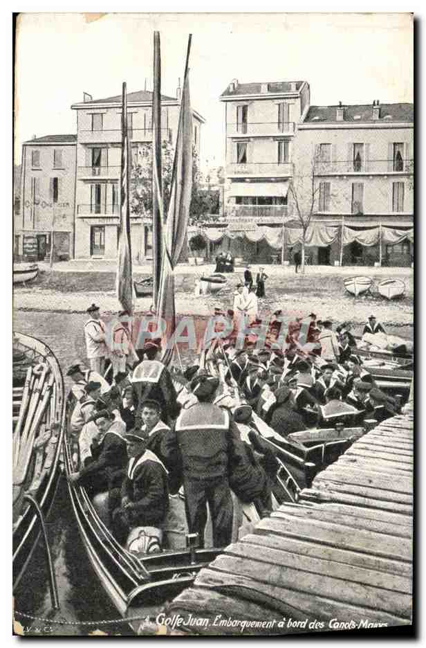 CPA Golfe Juan L'embarquement a bord des canots majors 