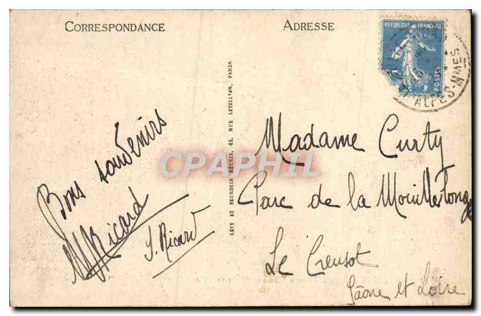 Golfe Juan - La Poterie Clément Massier — Selecta, n°11 — Verso