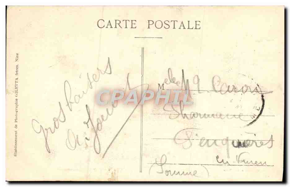 CPA Sanatorium de Gorbio pres Menton Station climatologique  — Rückseite