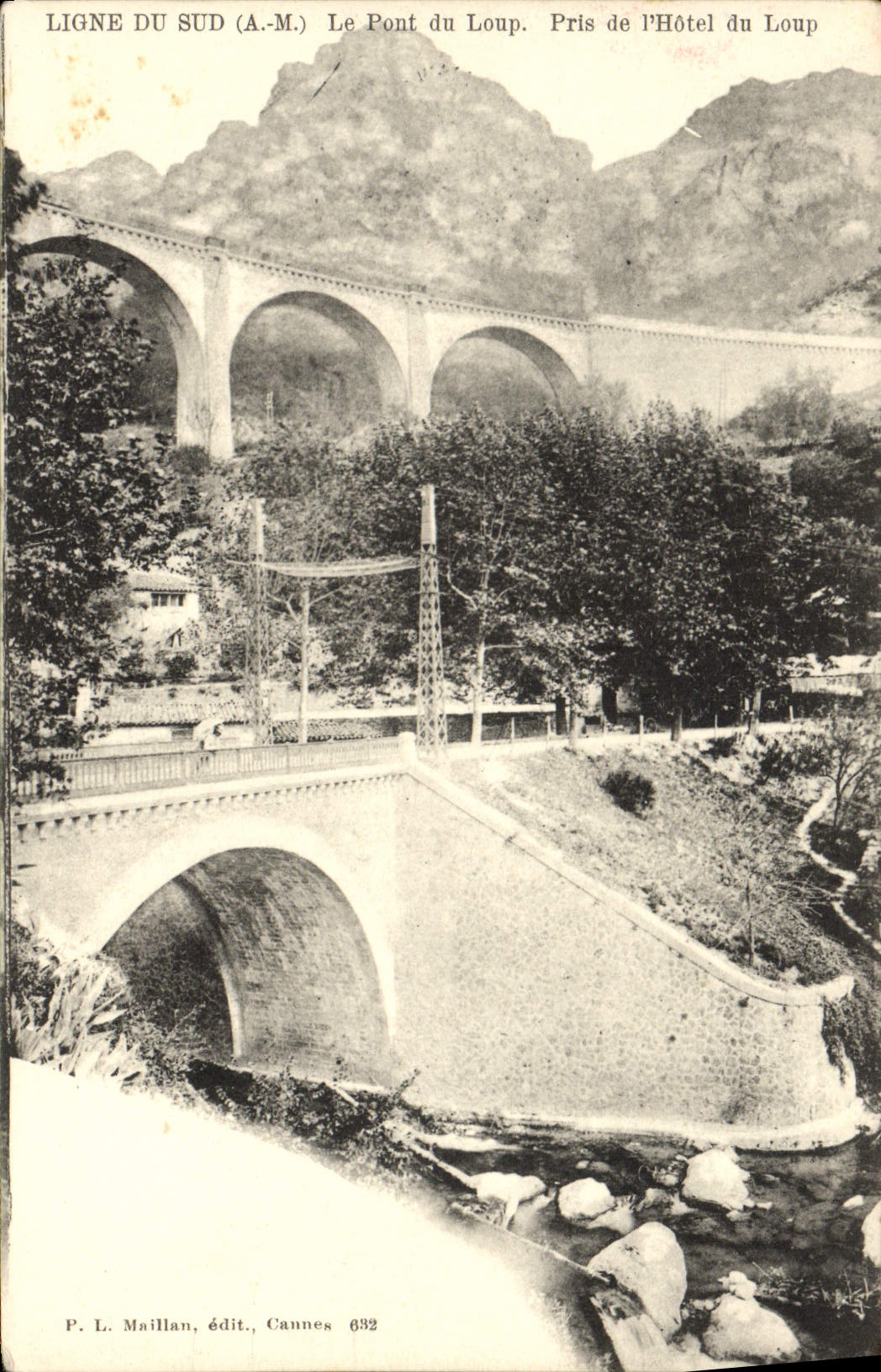 CPA Ligne du Sud Le Pont du Loup Pris de l'hotel du Loup
