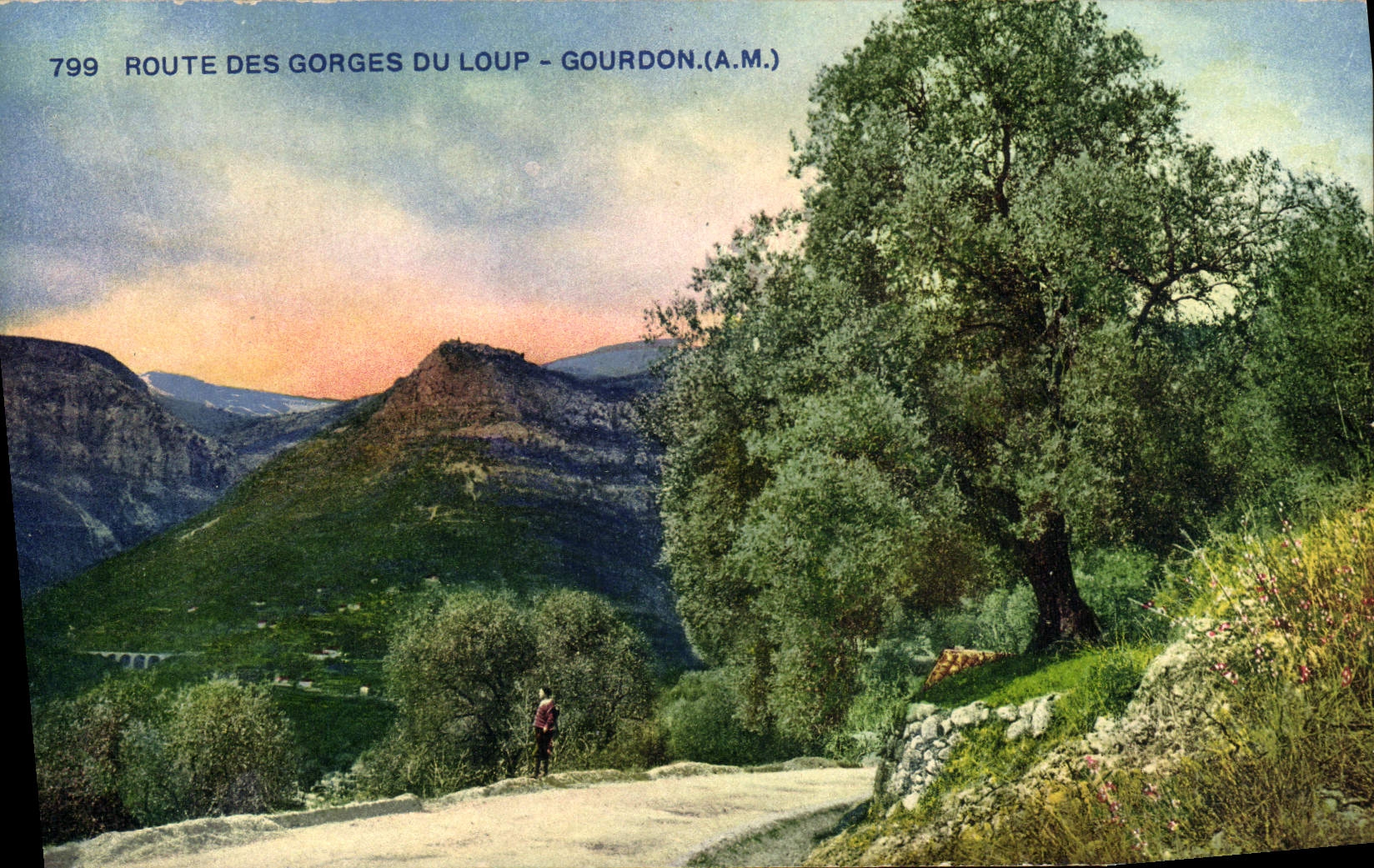 CPA Route des Gorges du Loup Gourdon 