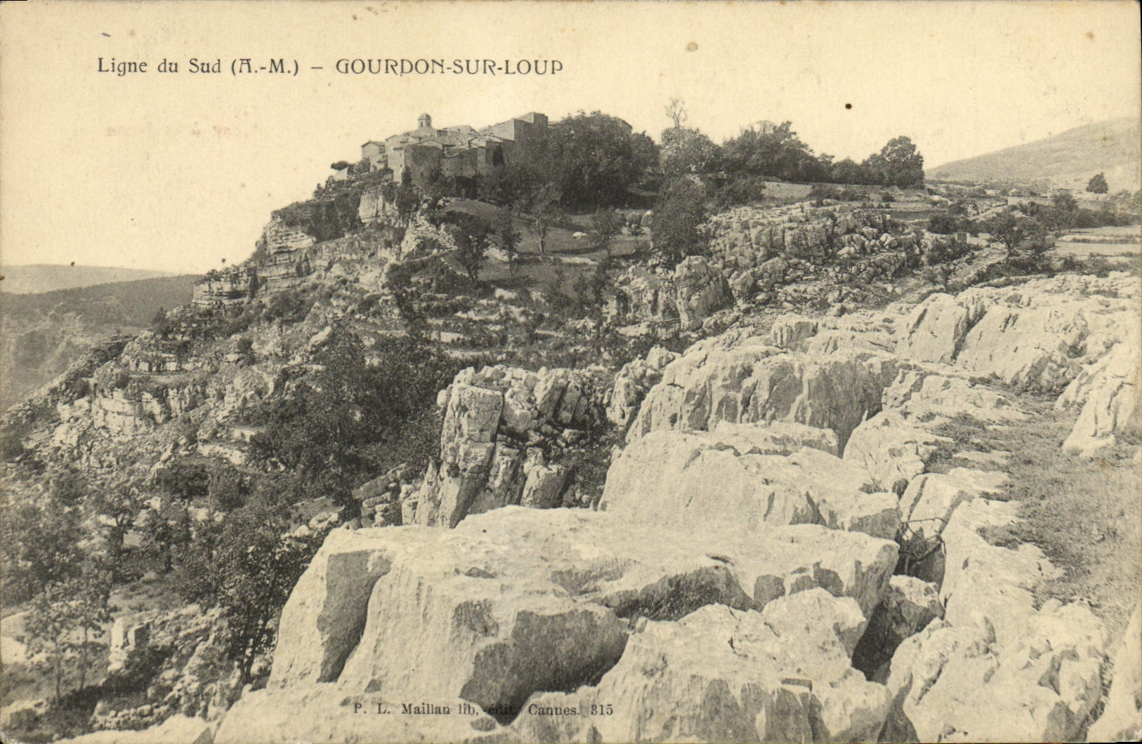 CPA Ligne du Sud Gourdon Sur Loup 