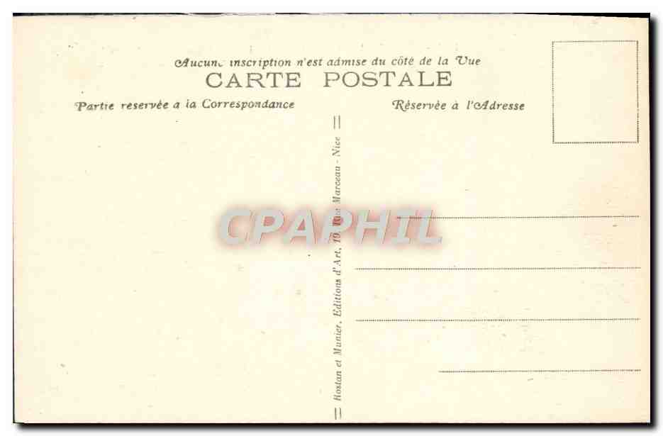 CPA Route de Menton a Sospel Le Viaduc du Caramel  — Rückseite