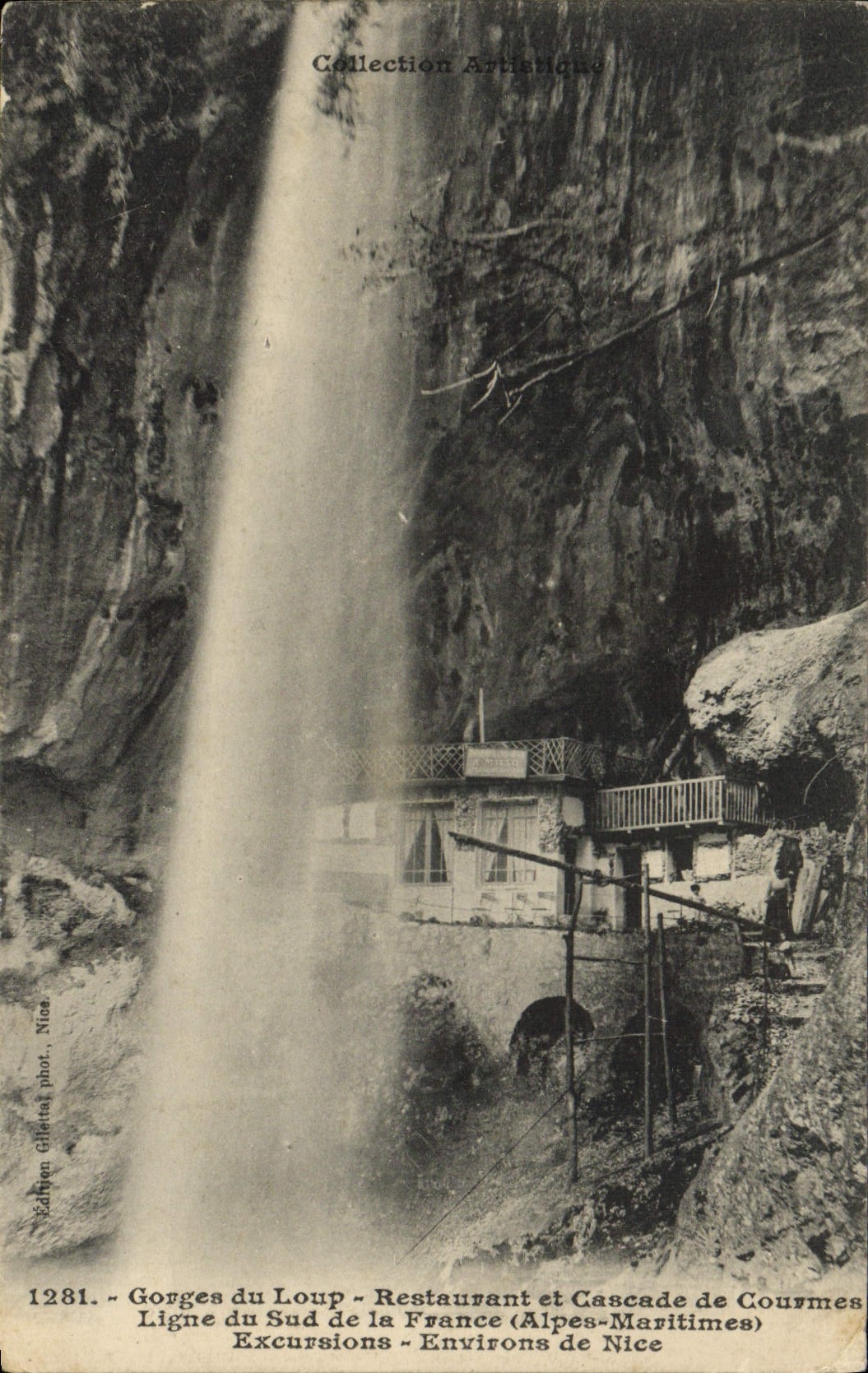CPA Gorges du Loup Restaurant et Cascade de Courmes Ligne du Sud de la France Excursions Environs de Nice 