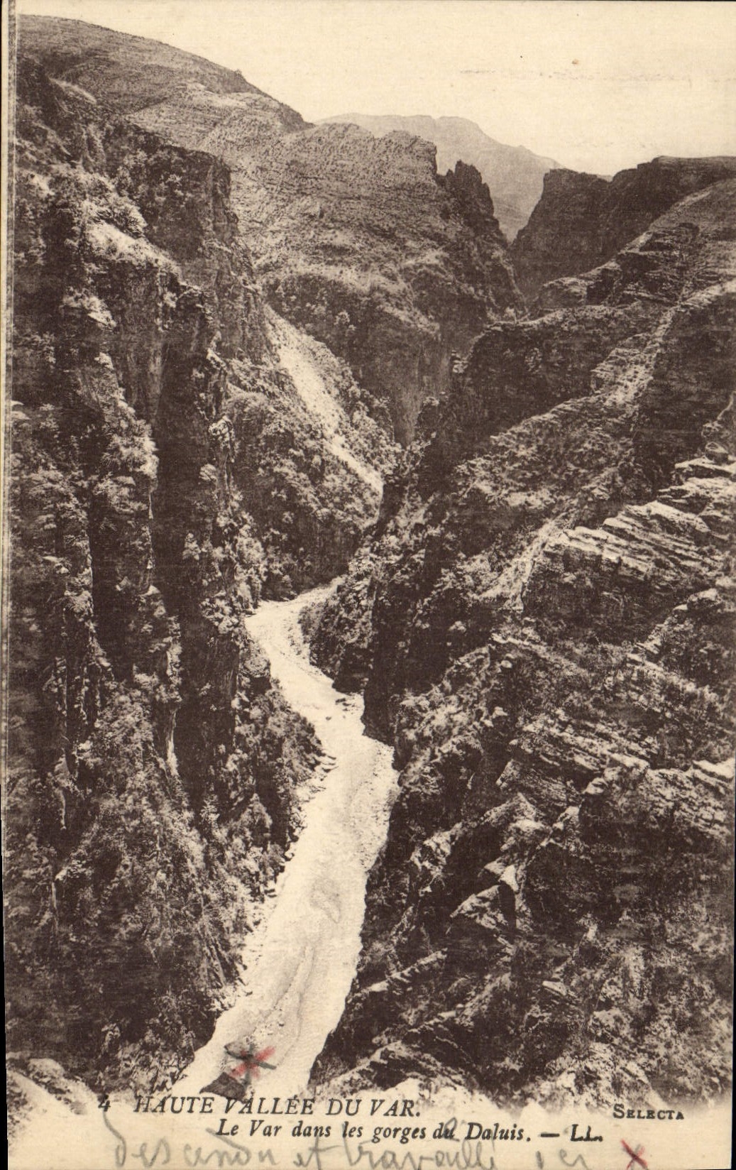 CPA Haute Vallee du Var Le Var dans les gorges du Daluis 