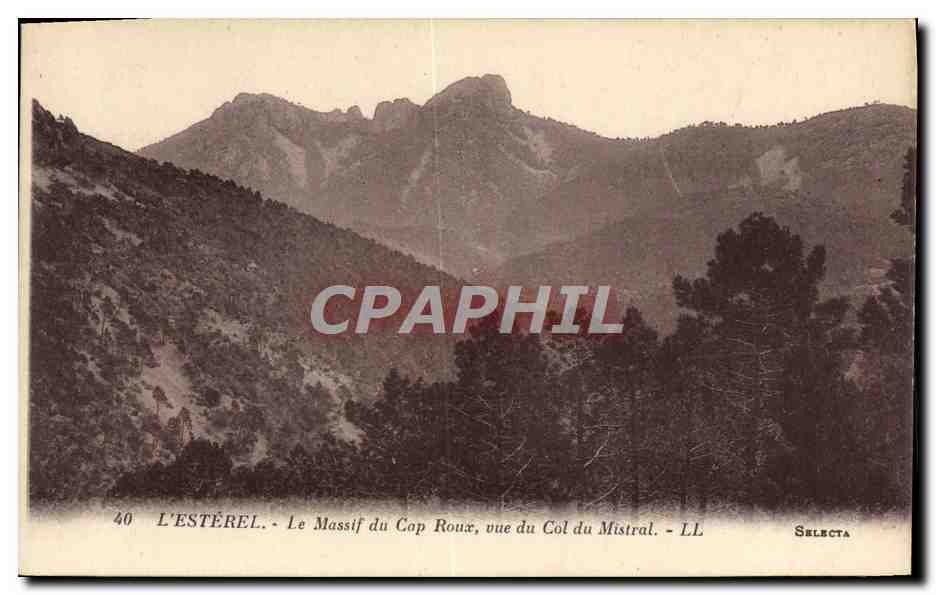 CPA L'Esterel Le Massif du Cap Roux vue du Col du Mistral