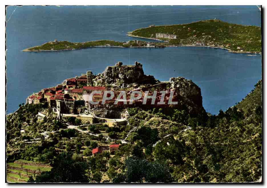CPM Eze Village Vue generale Au fond le Cap Ferrat 