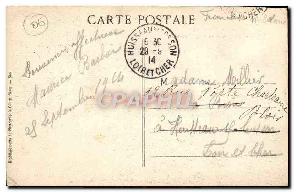 Villa Eze-les-Pins — Séjour du Président de la République — Éd. Giletta frères — Reverso