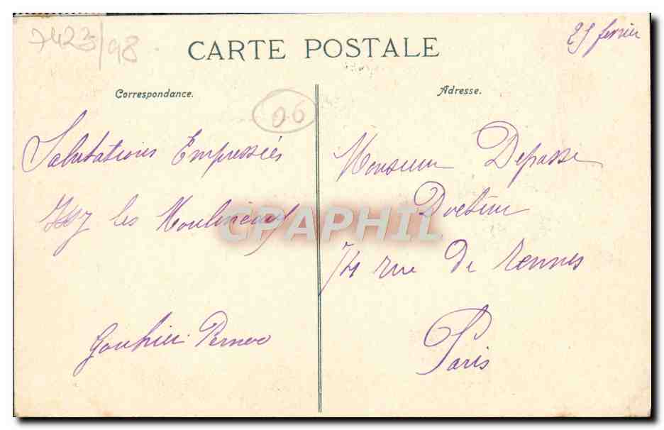 CPA Nice Chateau d'Eau de la Vesubie a Gairant  — Rückseite