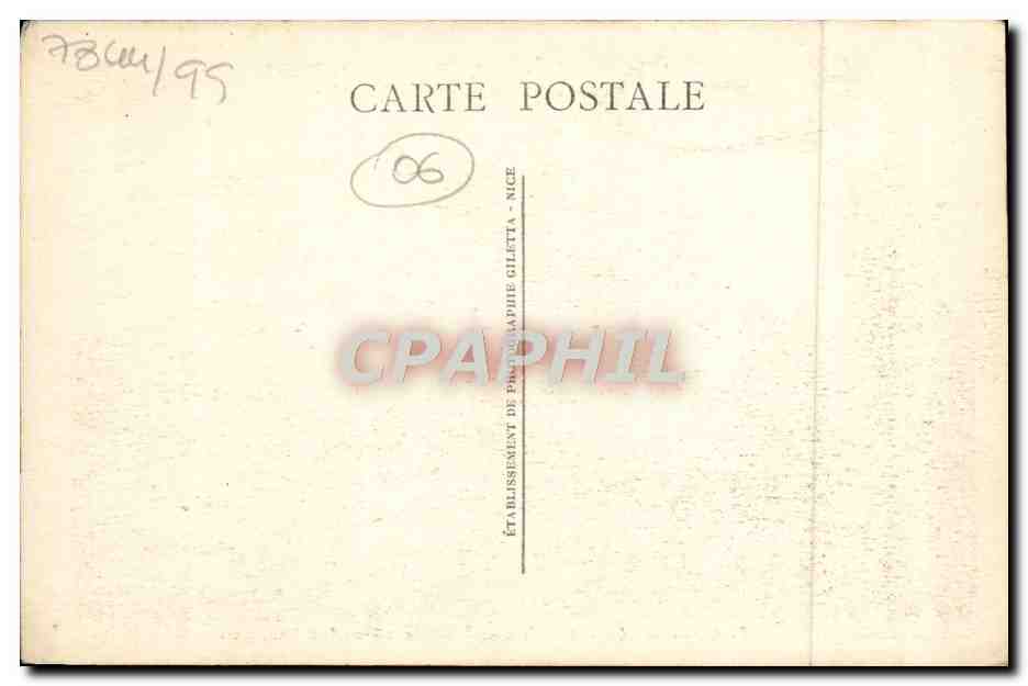 Grasse (A.-M.) — Vue générale entre les Oliviers — Édition Gilettà-Nice, n°7 — Rückseite