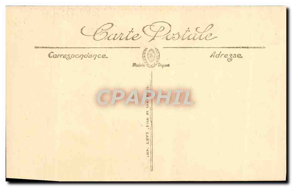 Grasse — Vue prise à travers les Palmiers du Grand Diable — Éditeur : Imp. Lévy, fils et Cie — Verso