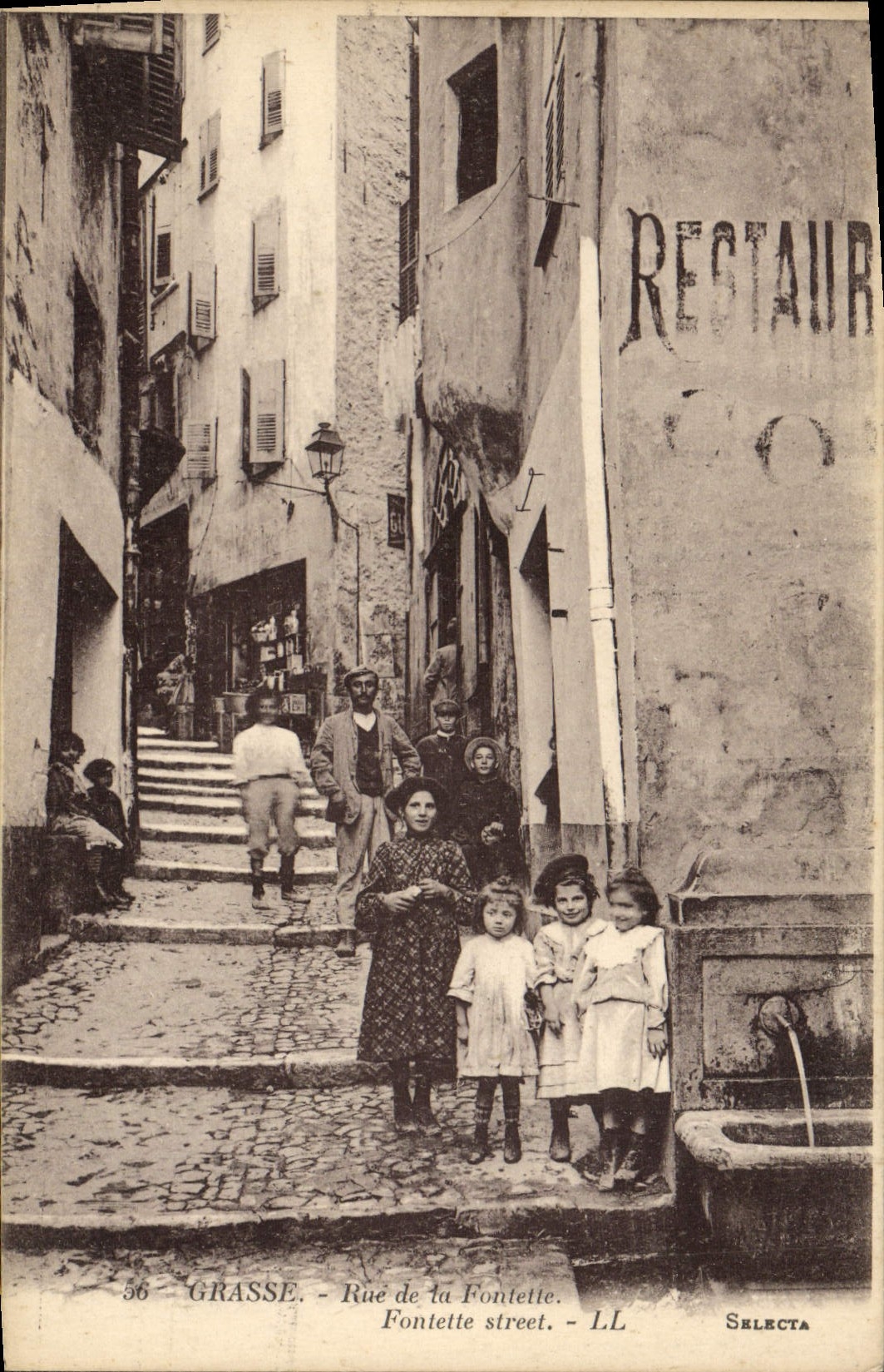 CPA Grasse Rue de la Fontette Enfants