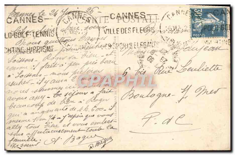 CPA Cannes Vieux Chateau St Honorat lle de Lerins  — Verso