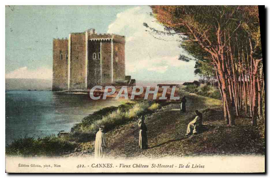 CPA Cannes Vieux Chateau St Honorat Ile de Lerins 