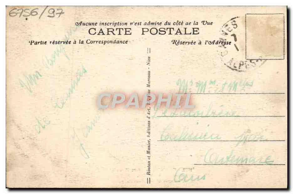 CPA Cannes Entree du monastere  — Verso