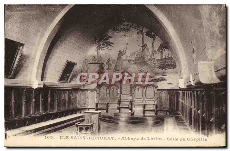 CPA Ile Saint Honorat Abbaye de Lerins Salle du chapitre