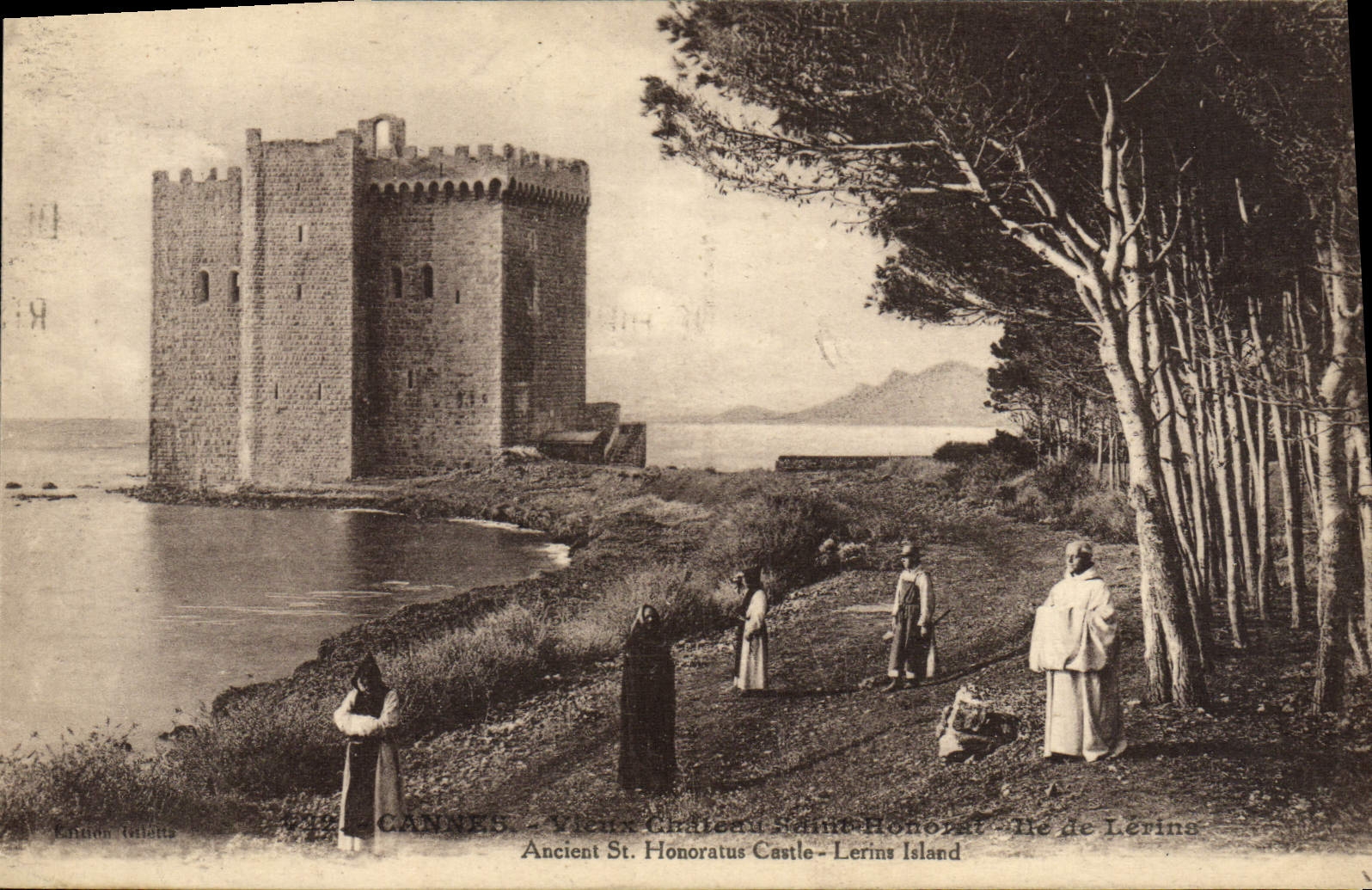 CPA Ancient St Honoratus Castle Lerins Island