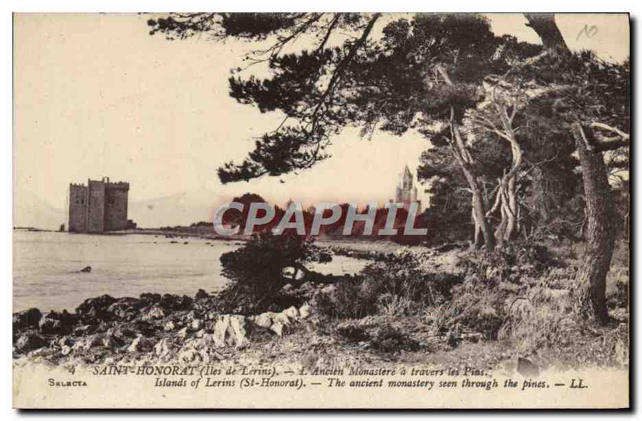 CPA Saint Honorat L'Ancien Monastere a travers les Pins 