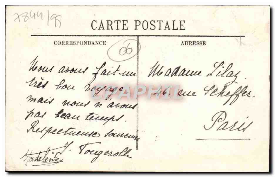 CPA Saint Honorat L'Ancien Monastere a travers les Pins  — Verso