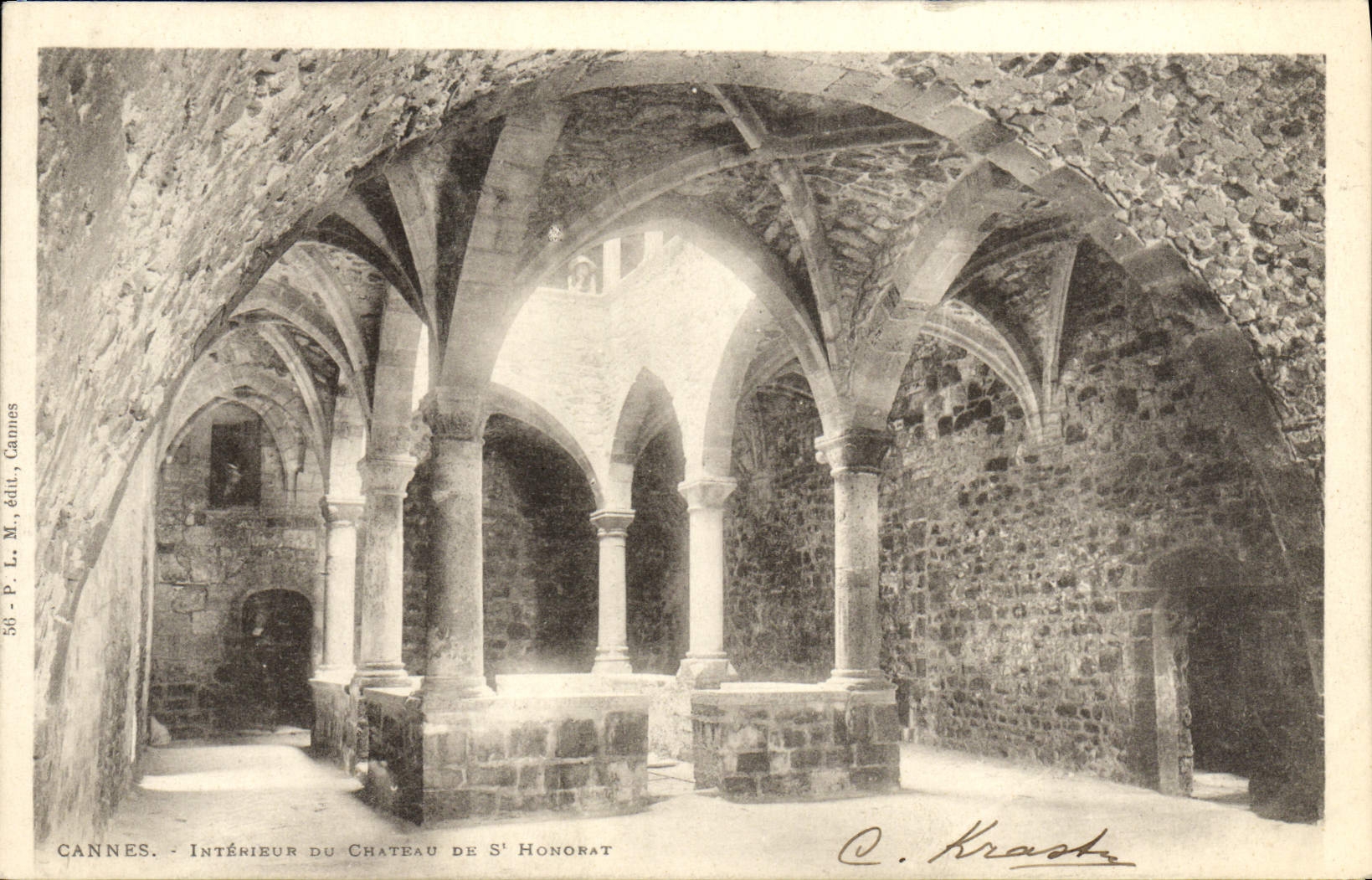 CPA Cannes Interieur du Chateau de St Honorat 