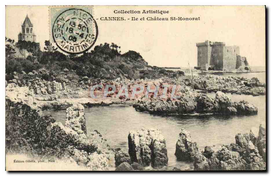 CPA Cannes Ile et Chateau St Honorat