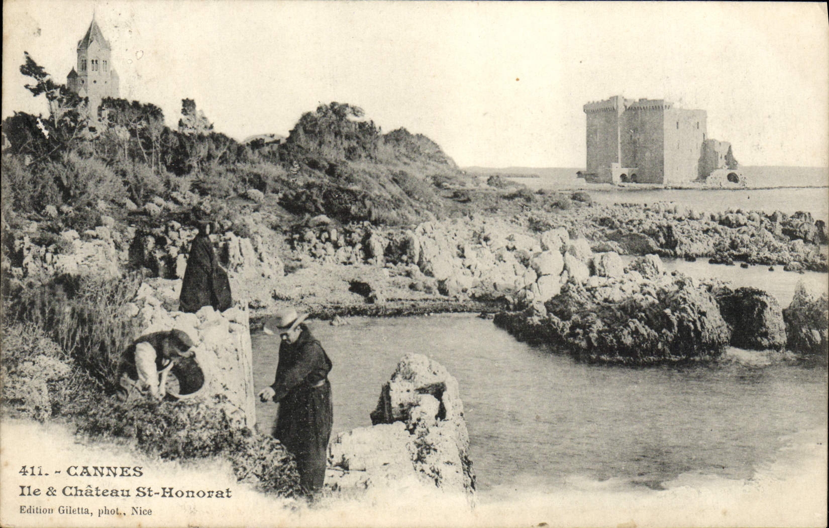 CPA Cannes lle Chateau St Honorat 