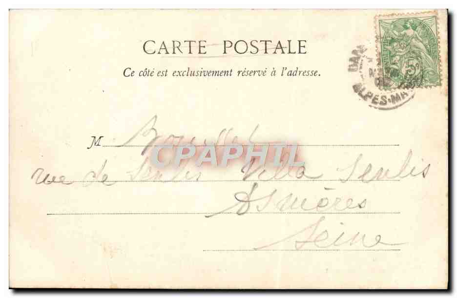 CPA Cannes lle Chateau St Honorat  — Verso