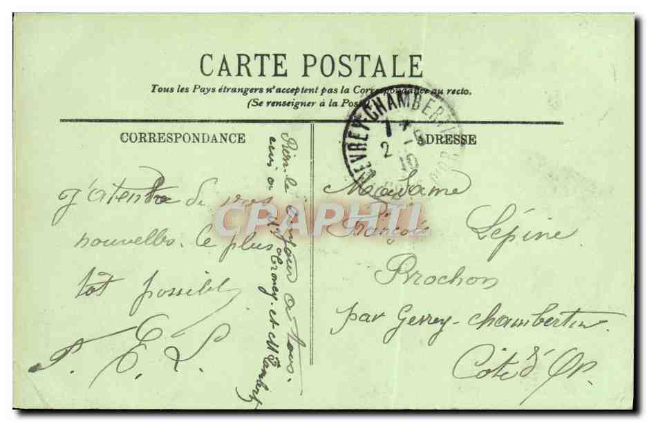 CPA lle Saint Honorat Un Coup de Mer  — Verso