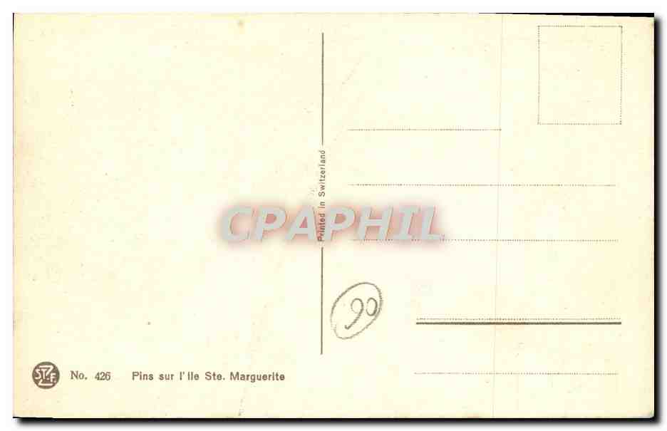 CPA Pins sur l'lle Ste Marguerite  — Verso