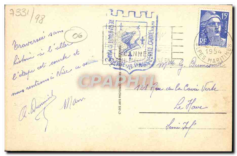 CPA lle Ste Marguerite Entree du Fort — Rückseite