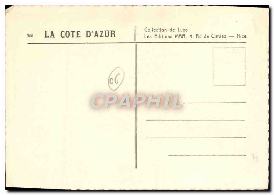 CPA Juan les Pins La Plage  — Rückseite
