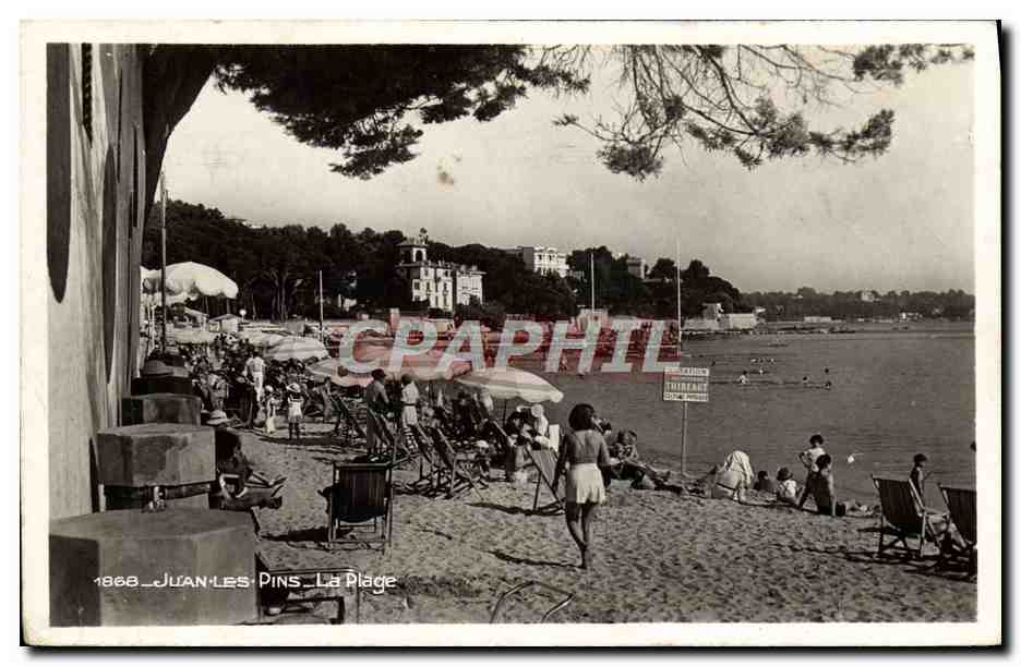 CPA Juan les Pins La Plage 
