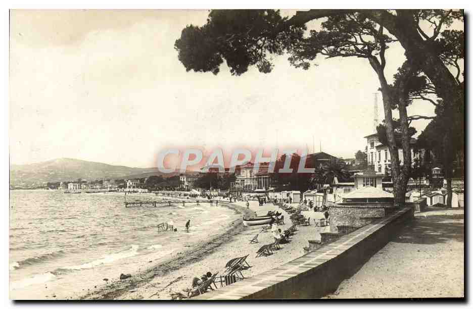 CPA Juan les Pins La Plage vue des Terrasses de la Pinede 
