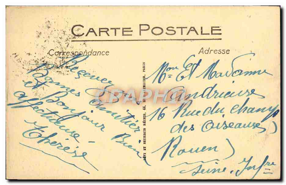 CPA Juan les Pins La pinede de la plage  — Rückseite