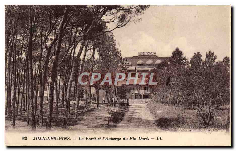 CPA Juan les Pins La Foret et l'Auberge du Pin Dore 