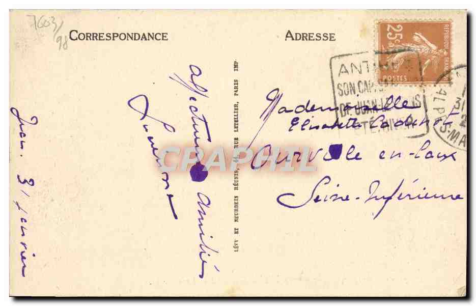 CPA Juan les Pins La Foret et l'Auberge du Pin Dore  — Rückseite