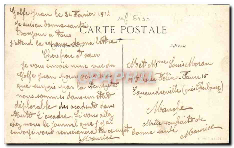 CPA Juan les Pins Le Casino et la Plage  — Rückseite
