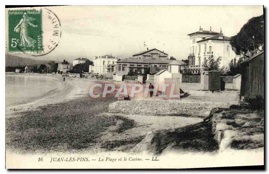 CPA Juan les Pins La Plage et le Casino 