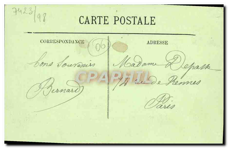 CPA Juan les Pins La Plage et le Casino  — Rückseite